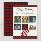 Buffalo Plaid PHOTO Collage Kaart Instagram Vakant (Voorkant / Achterkant)