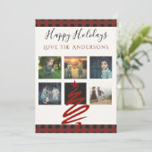 Buffalo Plaid PHOTO Collage Kaart Instagram Vakant (Staand voorkant)