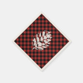 Buffalo Plaid Pinecone Servetten (Hoek)