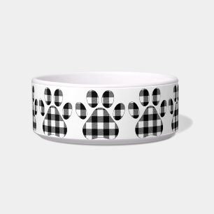 Buffalo Plaid Pootafdrukken Voerbakje