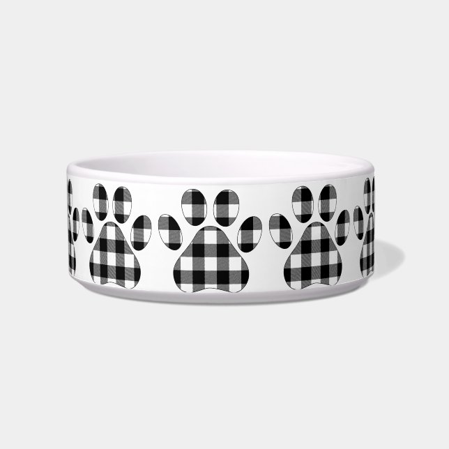 Buffalo Plaid Pootafdrukken Voerbakje (Voorkant)