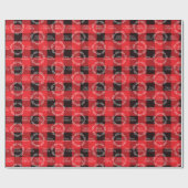 Buffalo Plaid Prettig Kerstfeest Cadeaupapier (Vlak)