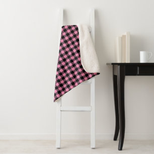 Buffalo Plaid Print Sherpa Dekbed Deken