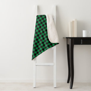 Buffalo Plaid Print Sherpa Dekken Deken