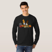 Buffalo Plaid Pumpkin Gnomes Fall Autumn Thanksgiv T-shirt (Voorkant volledig)