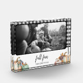 Buffalo Plaid Pumpkin Photo Block Fotoblokken (Links)
