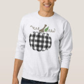 Buffalo Plaid Pumpkin Unisex Sweatshirt (Voorkant)
