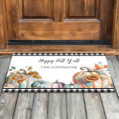 Buffalo Plaid Pumpkins Herfst Deurmat
