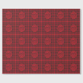 BUFFALO PLAID RED EN ZWARTE CHRISTMAS GREETING CADEAUPAPIER (Vlak)
