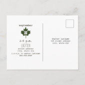 Buffalo Plaid Red Lantern Camping Verjaardag Uitnodiging Briefkaart (Achterkant)