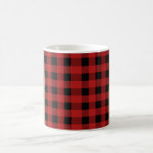 Buffalo Plaid Red Rustic Stag Koffiemok (Center)