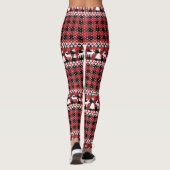 Buffalo Plaid Rendier Fair Isle Leggings (Achterkant)