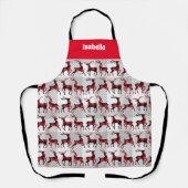 Buffalo Plaid rendier in grijs rood zwart ontwerp Schort (Voorkant)