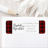 Buffalo Plaid Retouradreslabel Etiket (Insitu)