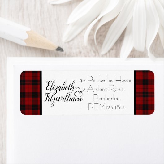 Buffalo Plaid Retouradreslabel Etiket (Insitu)