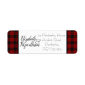 Buffalo Plaid Retouradreslabel Etiket (Voorkant)