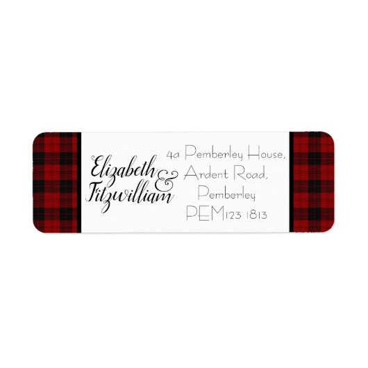 Buffalo Plaid Retouradreslabel Etiket (Voorkant)
