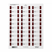 Buffalo Plaid Retouradreslabel Etiket (Full Sheet)