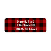 Buffalo Plaid retouradreslabels Etiket (Voorkant)