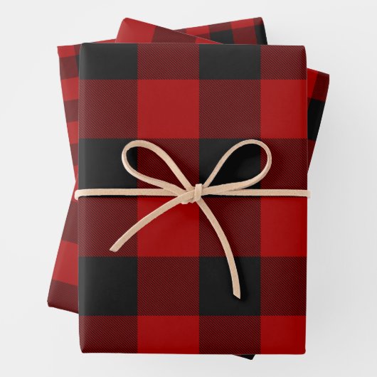 Buffalo Plaid Rob Roy Check rood geruite patroon Inpakpapier Vel (In situ)