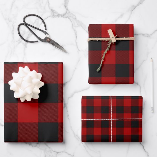 Buffalo Plaid Rob Roy Check rood geruite patroon Inpakpapier Vel (Voorkant)