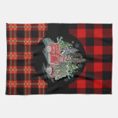 Buffalo Plaid Rode Kerst Truck Theedoek (Horizontaal)