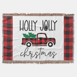 Buffalo Plaid Rode Truck Kerst Gooi B Deken