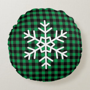 Buffalo Plaid Rond Kussen