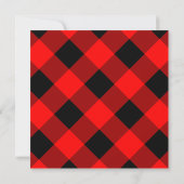 Buffalo Plaid Rood en Zwart Kerstfeest Kaart (Achterkant)