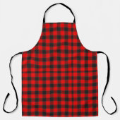 Buffalo Plaid Rood en Zwart Schort (Voorkant)