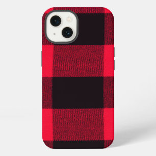 Buffalo Plaid Rood en Zwart Trendy iPhone 13 Hoesje
