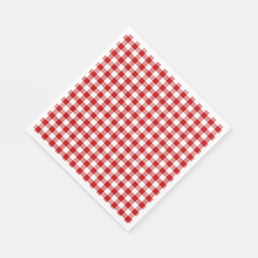 Buffalo Plaid Rood Wit Klassiek Feest Leuk Servet (Hoek)