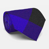 Buffalo Plaid Royal Blauwe Ruit Stropdas (Opgerold)