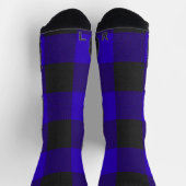 Buffalo Plaid Royal Blue Check Sokken (Top)