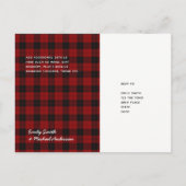 Buffalo Plaid RSVP-kaart Modern ELK EVENEMENT Uitnodiging Briefkaart (Achterkant)