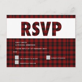 Buffalo Plaid RSVP kaart Modern ELKE GEBEURTENIS