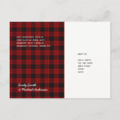 Buffalo Plaid RSVP Kaart Modern ELKE GEBEURTENIS (Achterkant)