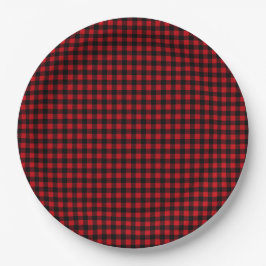 Buffalo Plaid Rustic Cabin Papieren Bordje