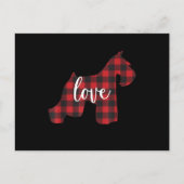 Buffalo plaid schnauzer briefkaart (Voorkant)