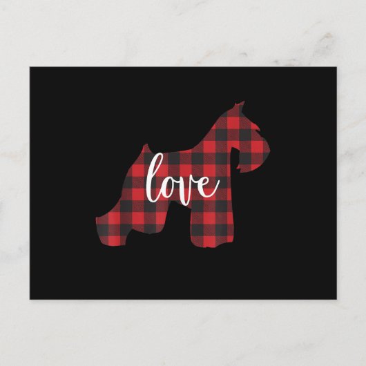 Buffalo plaid schnauzer briefkaart (Voorkant)