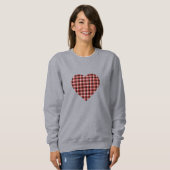 Buffalo plaid shirt, vrouwen valentijn shirt, vday trui (Voorkant volledig)