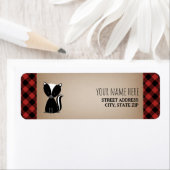 Buffalo Plaid Skunk Baby shower Etiket (Insitu)