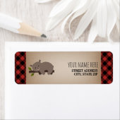 Buffalo Plaid Sleepy Beer Baby shower Etiket (Insitu)