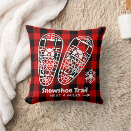 Buffalo Plaid Sneeuwschoenen Rustieke Cabin Decor Kussen