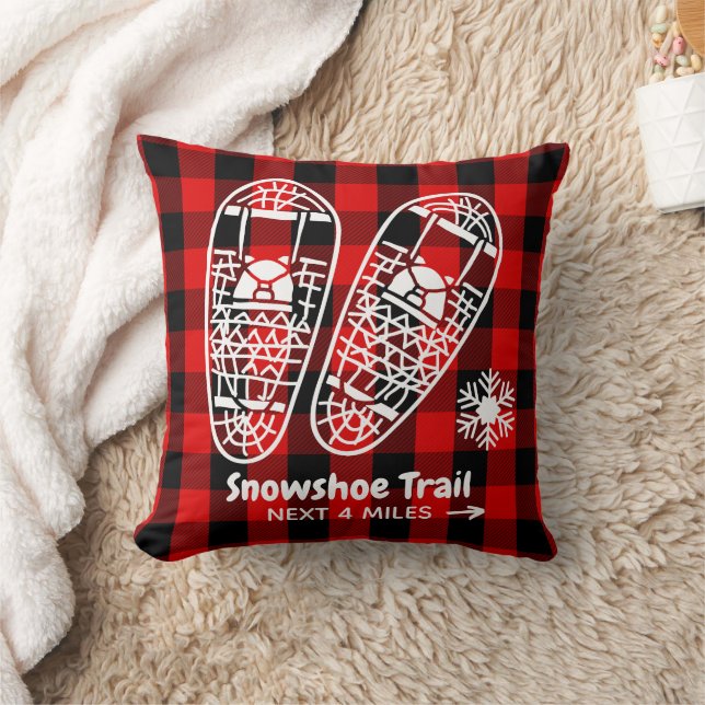 Buffalo Plaid Sneeuwschoenen Rustieke Cabin Decor Kussen (Deken)