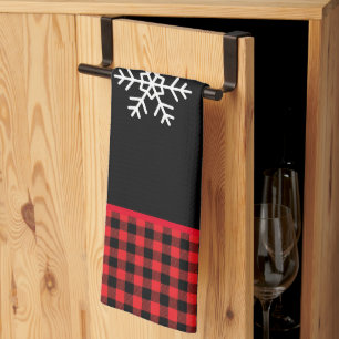 Buffalo Plaid Sneeuwvlok Theedoek