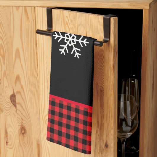 Buffalo Plaid Sneeuwvlok Theedoek (Derde Gevouwen)