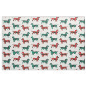 Buffalo Plaid Teckels Kerst Kleuren Stof (Fat Quarter)