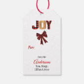 Buffalo Plaid Tekst Duitse Herder Puppy Kerstmis Cadeaulabel (Achterkant)