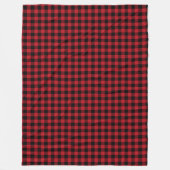 Buffalo Plaid Throw Red Black Lumberjack Vibes Fleece Deken (Voorkant)